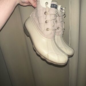 Sperry Women's Syren Gulf Wool Quilt duck boots size 8